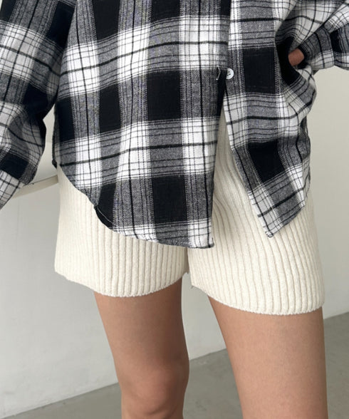 リブニットショートパンツ | CL2243169 | アイボリー