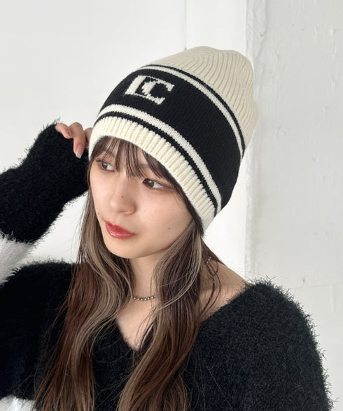 モノトーンロゴビーニー | CL5244027 | ホワイト