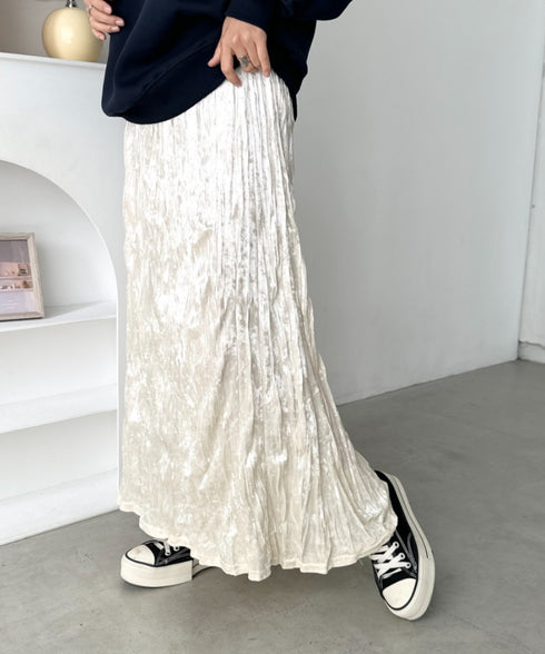 ベロアフレアスカート | CL2246023 | アイボリー