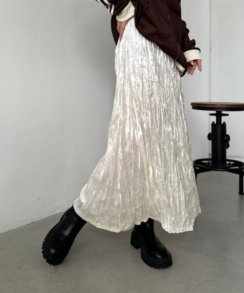 ベロアフレアスカート | CL2246023 | アイボリー