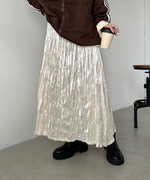 ベロアフレアスカート | CL2246023 | アイボリー