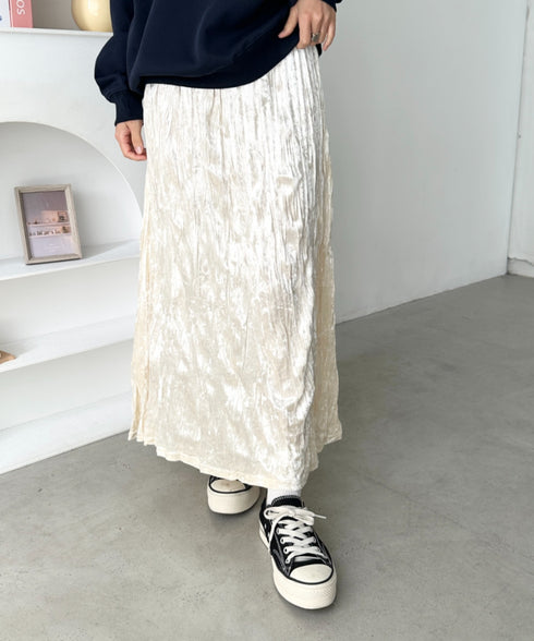 ベロアフレアスカート | CL2246023 | アイボリー