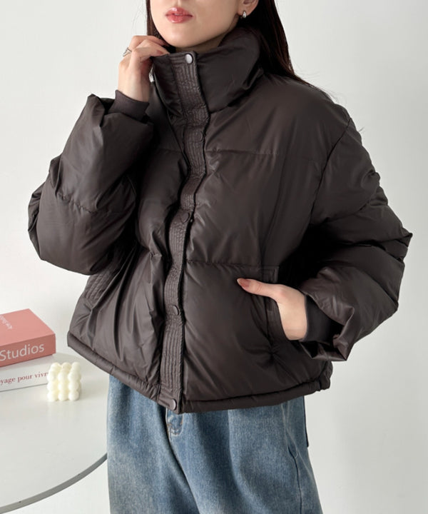 マットショート丈スタンドカラーダウンブルゾン | CL2244057 | ブラウン