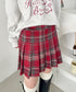 チェック柄プリーツミニスカパン | NU2246126 | レッド