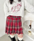 チェック柄プリーツミニスカパン | NU2246126 | レッド