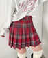 チェック柄プリーツミニスカパン | NU2246126 | レッド