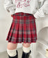 チェック柄プリーツミニスカパン | NU2246126 | レッド