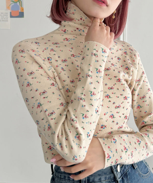小花柄ハイネックトップス | NU2251004 | アイボリー