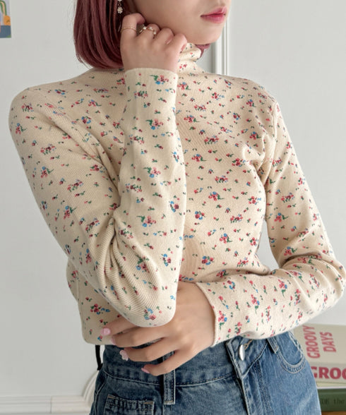小花柄ハイネックトップス | NU2251004 | アイボリー