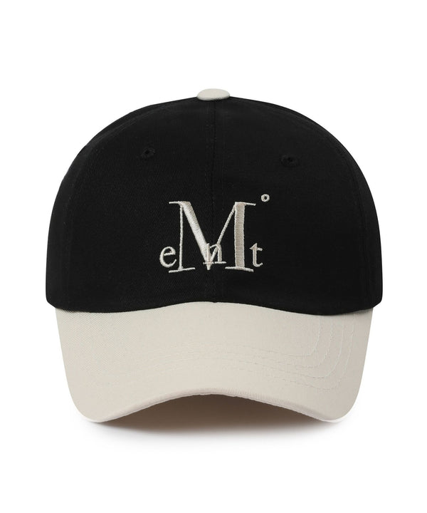 MUCENT(ムセント)/シグネチャー ロゴ ベースボール キャップ サイズ調整可能/SIGNATURE BALL CAP | AT5244039 | ブラック×ホワイト