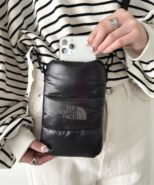 THE NORTH FACE(ザ・ノースフェイス)/2WAYキルティングクロスミニバッグ スマホショルダー ポーチ/PADDING CROSS BAG MINI | IM1244033 | ブラック
