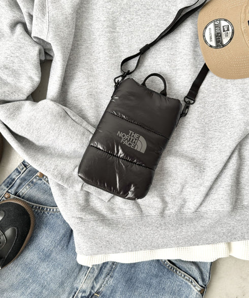 THE NORTH FACE(ザ・ノースフェイス)/2WAYキルティングクロスミニバッグ スマホショルダー ポーチ/PADDING CROSS BAG MINI | IM1244033 | ブラック