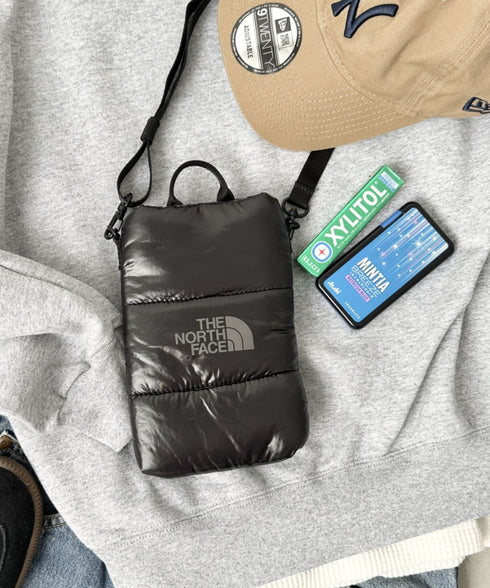 THE NORTH FACE(ザ・ノースフェイス)/2WAYキルティングクロスミニバッグ スマホショルダー ポーチ/PADDING CROSS BAG MINI | IM1244033 | ブラック
