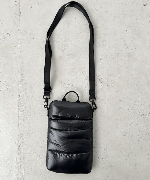 THE NORTH FACE(ザ・ノースフェイス)/2WAYキルティングクロスミニバッグ スマホショルダー ポーチ/PADDING CROSS BAG MINI | IM1244033 | ブラック