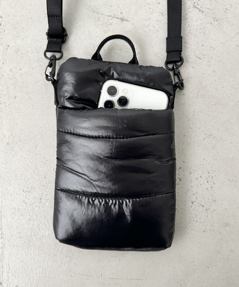 THE NORTH FACE(ザ・ノースフェイス)/2WAYキルティングクロスミニバッグ スマホショルダー ポーチ/PADDING CROSS BAG MINI | IM1244033 | ブラック