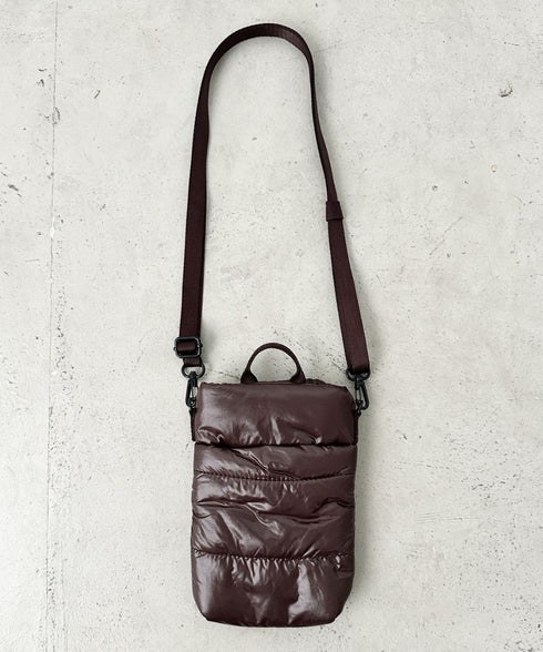 THE NORTH FACE(ザ・ノースフェイス)/2WAYキルティングクロスミニバッグ スマホショルダー ポーチ/PADDING CROSS BAG MINI | IM1244033 | ダークブラウン