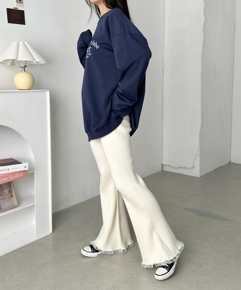 フリルレースリブニットパンツ | CL2244072 | アイボリー