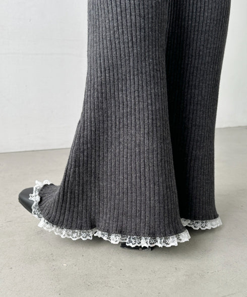 フリルレースリブニットパンツ | CL2244072 | グレー