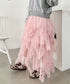 イレギュラーヘムボリュームフリルチュールスカート | NU2255022 | ライトピンク