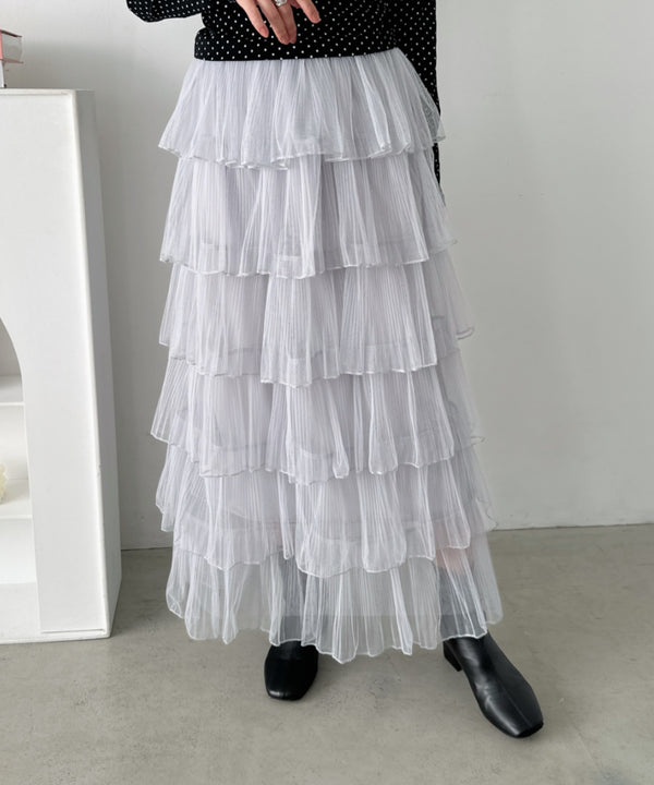 チュールフリルティアードスカート | CL2251008 | グレー