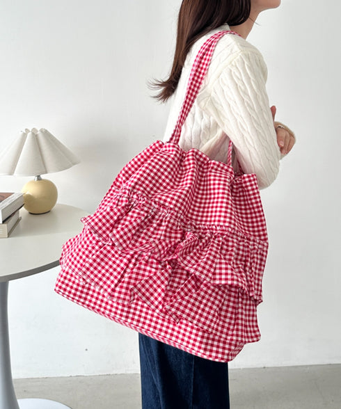 【A4サイズ対応】2wayフリルトートバッグ | CL1251020 | レッド