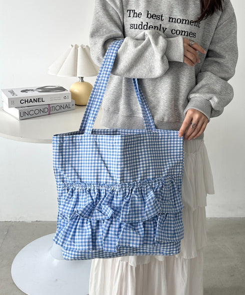 【A4サイズ対応】2wayフリルトートバッグ | CL1251020 | ブルー