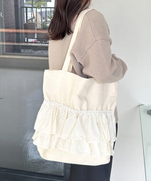 【A4サイズ対応】2wayフリルトートバッグ | CL1251020 | アイボリー