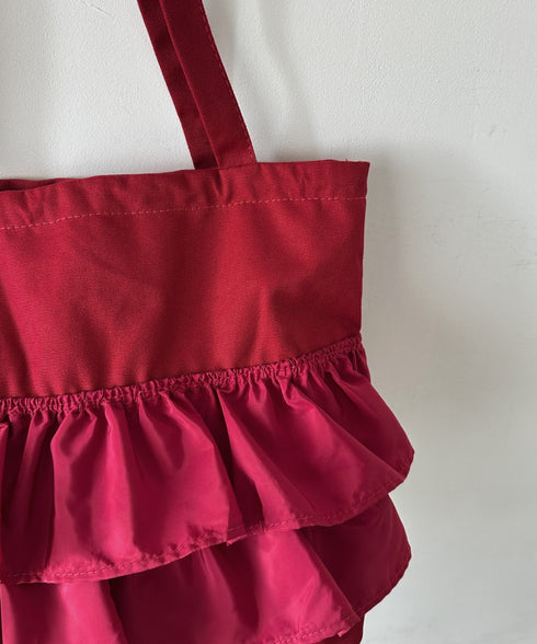 【A4サイズ対応】2wayフリルトートバッグ | CL1251020 | ワインレッド