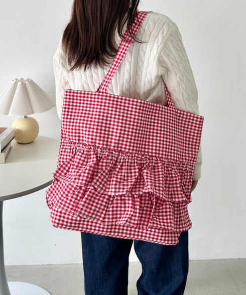 【A4サイズ対応】2wayフリルトートバッグ | CL1251020 | レッド