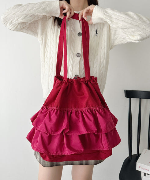 【A4サイズ対応】2wayフリルトートバッグ | CL1251020 | ワインレッド
