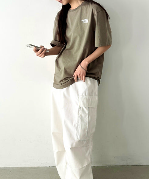 国内未発売 THE NORTH FACE(ザ・ノースフェイス)/ワンポイントロゴ 半袖 コットン Tシャツ/COTTON BASIC S/S R/TEE | IM2252001 | ブラウン