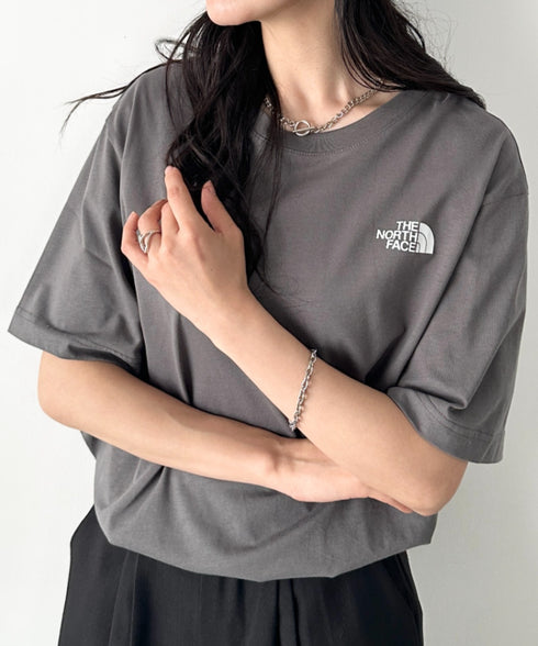 THE NORTH FACE(ザ・ノースフェイス)/ワンポイントロゴ 半袖 コットン Tシャツ/M'S COTTON BASIC S/S R/TEE | IM2252001 | グレー