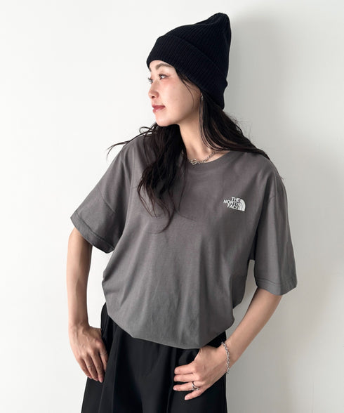 THE NORTH FACE(ザ・ノースフェイス)/ワンポイントロゴ 半袖 コットン Tシャツ/M'S COTTON BASIC S/S R/TEE | IM2252001 | グレー