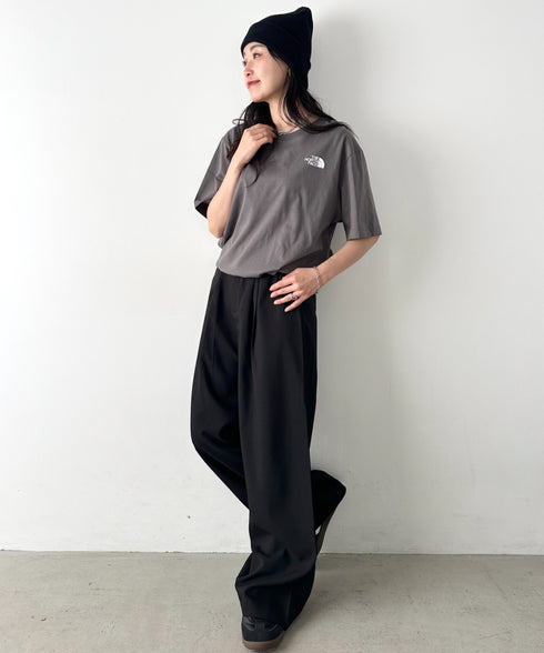 THE NORTH FACE(ザ・ノースフェイス)/ワンポイントロゴ 半袖 コットン Tシャツ/M'S COTTON BASIC S/S R/TEE | IM2252001 | グレー