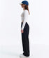 MUCENT(ムセント)/Uネック 裾ラウンド サイドシャーリング カットソー/Four Seasons See-through Signature Logo Yu-neck Shirring Tee | AT2251002 | ホワイト
