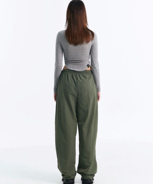 MUCENT(ムセント)/Uネック 裾ラウンド サイドシャーリング カットソー/Four Seasons See-through Signature Logo Yu-neck Shirring Tee | AT2251002 | グレー