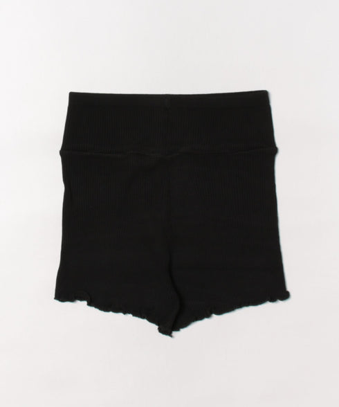 フリルリブニットショートパンツ | NU2255077 | ブラック