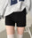 フリルリブニットショートパンツ | NU2255077 | ブラック