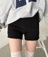 フリルリブニットショートパンツ | NU2255077 | ブラック