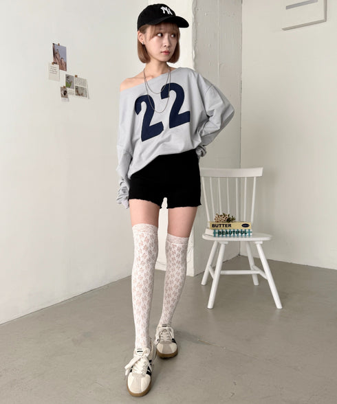 フリルリブニットショートパンツ | NU2255077 | ブラック
