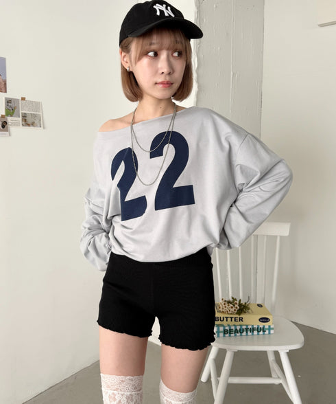 フリルリブニットショートパンツ | NU2255077 | ブラック