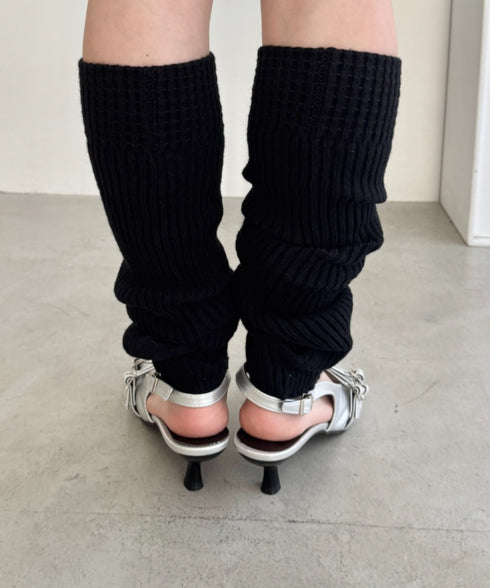 メニーベルトポインテッドミュールパンプス | LO3255134 | シルバー
