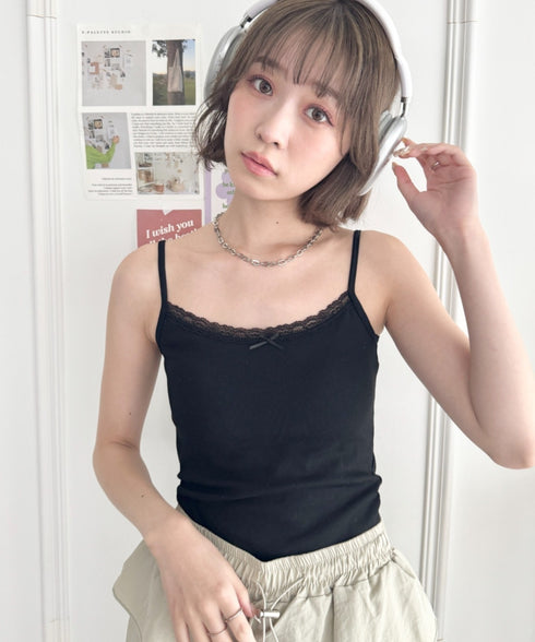 カップ付きアソートキャミソール | NU2255161 | ブラック