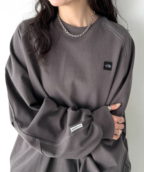 THE NORTH FACE(ザ・ノースフェイス)/ワンポイント ボックスロゴ刺繍 オーバーサイズ スウェット/MINI BOX STITCH SWEATSHIRTS | IM2251045 | ダークグレー