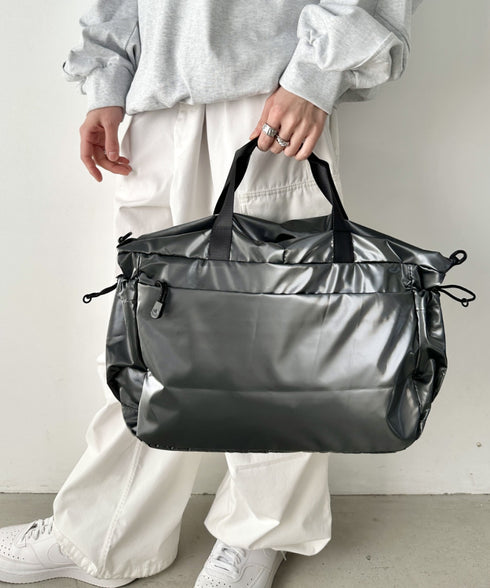 国内未発売 THE NORTH FACE(ザ・ノースフェイス)/2WAY 軽量 大容量 巾着型 ショルダー ボストン トラベル ダッフルバッグ/BONNEY DUFFLE BAG | IM1251048 | グレー