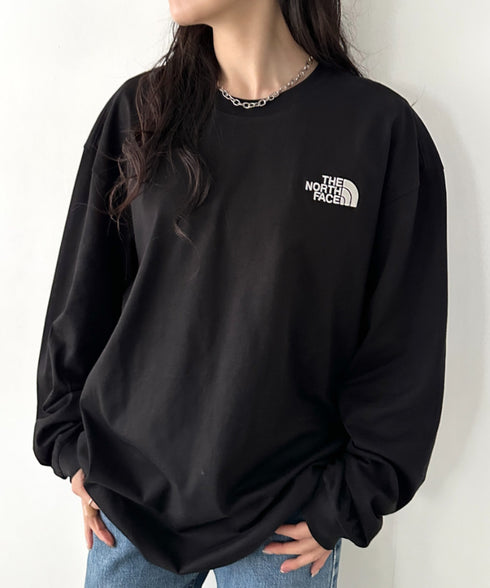 THE NORTH FACE(ザ・ノースフェイス)/ワンポイント ロゴ刺繍 ステッチ 切り替え 長袖 ロンT/ESSENTIAL L/S R/TEE | IM2251049 | ブラック系その他