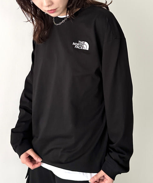 THE NORTH FACE(ザ・ノースフェイス)/ワンポイント ロゴ刺繍 ステッチ 切り替え 長袖 ロンT/ESSENTIAL L/S R/TEE | IM2251049 | ブラック系その他