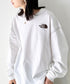 THE NORTH FACE(ザ・ノースフェイス)/ワンポイント ロゴ刺繍 ステッチ 切り替え 長袖 ロンT/ESSENTIAL L/S R/TEE | IM2251049 | ホワイト