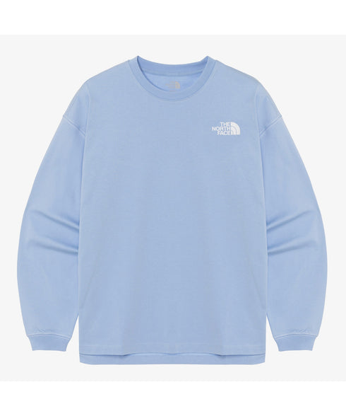 THE NORTH FACE(ザ・ノースフェイス)/ワンポイント ロゴ刺繍 ステッチ 切り替え 長袖 ロンT/ESSENTIAL L/S R/TEE | IM2251049 | ブルー