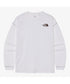 THE NORTH FACE(ザ・ノースフェイス)/ワンポイント ロゴ刺繍 ステッチ 切り替え 長袖 ロンT/ESSENTIAL L/S R/TEE | IM2251049 | ホワイト